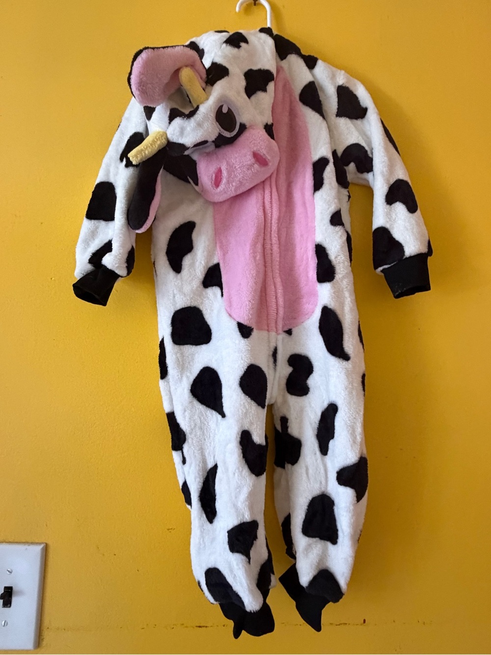Kids Cow Onesie One-Piece with Pink Accents size 18/24 months